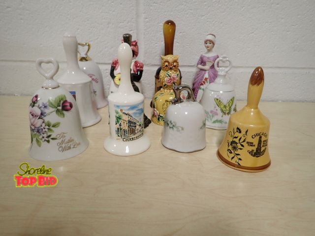 Lot 59-45003 - 12 Vintage Collectible Hand Bells