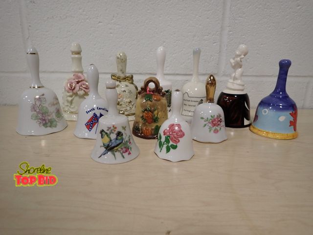 Lot 59-45049 - 12 Vintage Collectible Hand Bells