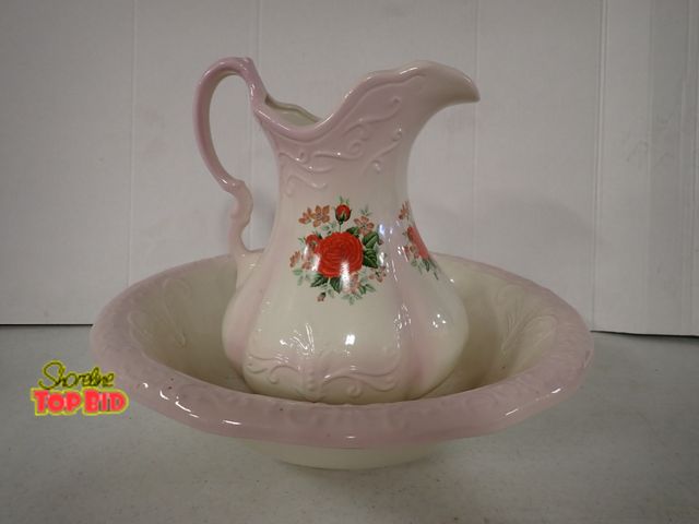 Lot 59-50050 - Vintage Pitcher and Wash Basin