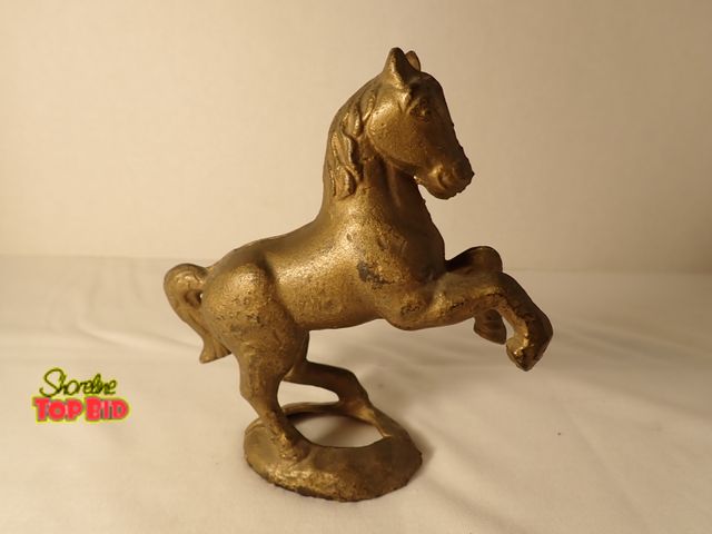 Lot 59-20207 - Cast Iron Horse Bank, Gilded Gold, 1930s A.C. Williams or Hubley.5" tall, Est. Value $50