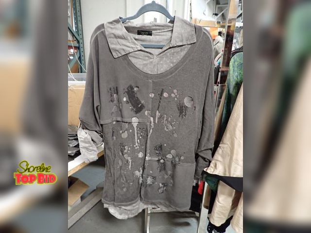 Lot 59-41780 - 2 piece Italian made shirt and over top for the layered look on both can be interrogated tunic is pa...