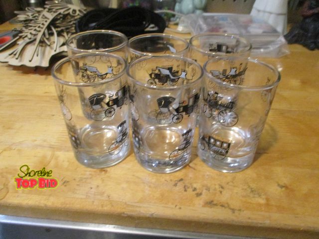 Lot 59-92050 - set of 6 small Libby's carriage glasses