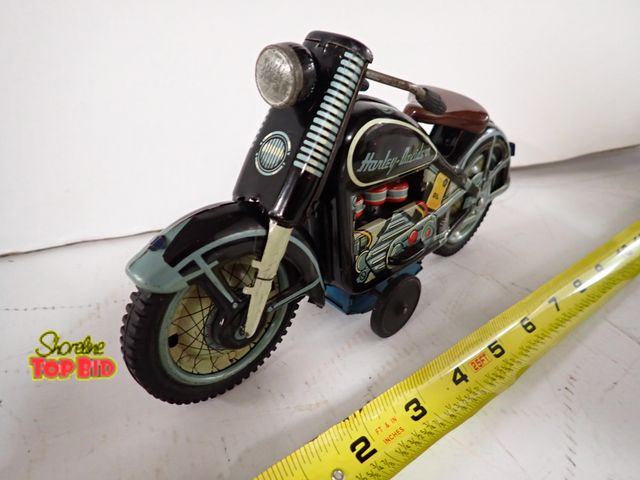 Lot 59-43119 - 1950s Harley Davidson Tin Toy, Rare, in Working Condition, Japan Made