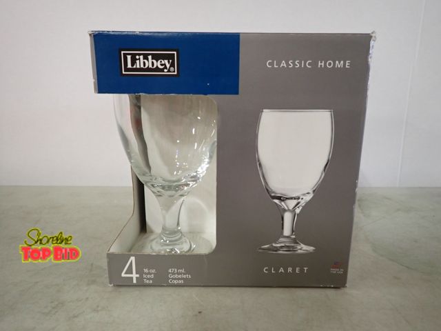 Lot 59-33398 - (4) Libbey 16 oz Goblets
