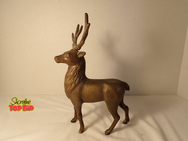 Lot 59-20055 - Antique Cast Iron Large Stag/Elk Still Bank by A.C. Williams Co. circa 1910 and 1932, 9 1/2" tall. E...