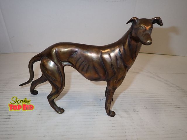Lot 59-10114 - Vintage Bronze Greyhound Dog 7 1/2" x 10"