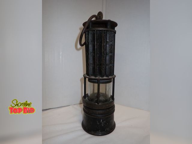Lot 59-10218 - Antique Wolf Safety Lamp Used by Coal Miners in the 19th and Early 20th Centuries to Detect Dangerou...