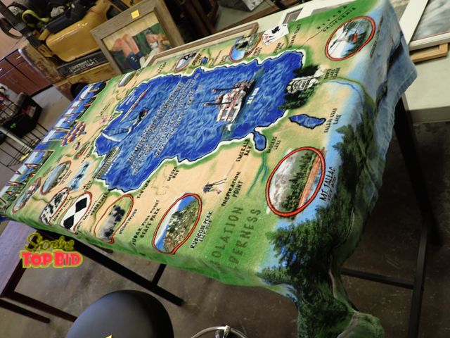 Lot 59-20086 - Lake Tahoe Map Beach Towel, Unused