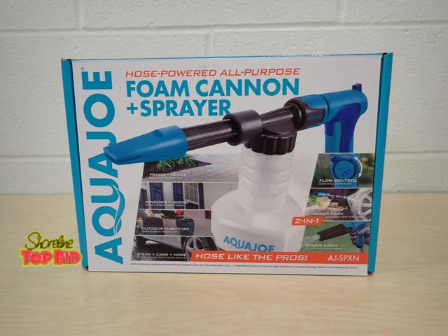 Lot 59-30335 - New Aqua Joe Foam Cannon Sprayer Hose Powered All-Purpose Sprayer