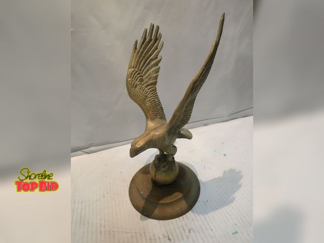 Lot 59-10338 - Solid Brass Eagle Statue 11 1/4" x 6"