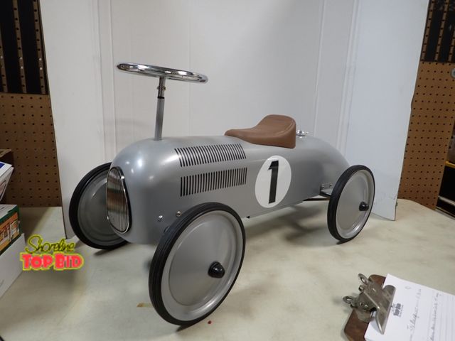 Lot 59-41196 - Modern Metal Kid's Ride-On Car Toy 29" long, Unused