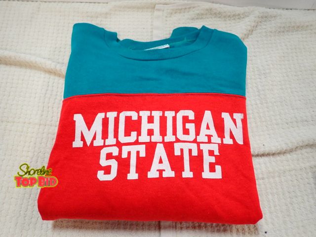 Lot 59-13137 - New Old Stock Vintage 1990s Michigan State University Crewneck Sweatshirt- Size Large, Made in USA