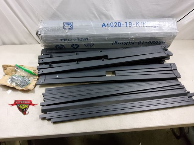 Lot 7-134507 - No instructions. King Size 18"H Metal Bed Frame. #A4020-18-K.