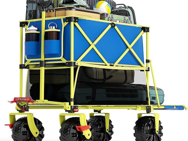 Lot 7-123319 - Bahama Bay double decker wagon with Brakes and 54" Extra Long Deck. 53.93"D x 18.11"W x 34.5"H.