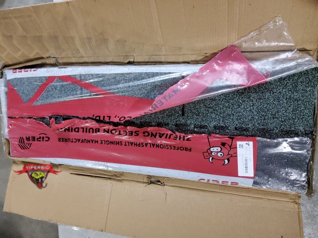 Lot 7-133306 - 8-Pack Ciper 3 tab roofing shingles. 39.4" X 13.1".