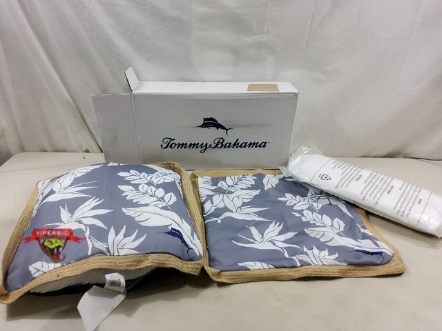 Lot 7-131064 - Pack of 2 - Tommy Bahama Premium Water-Resistant 18" x 18" Indoor/Outdoor Decorative Pillow covers w...