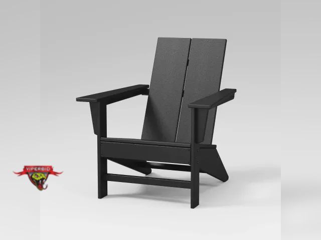 Lot 7-132918 - Retail value $189! Polywood HDPE Moore Adirondack Outdoor Patio Chair Black. Dimensions (Overall): 3...