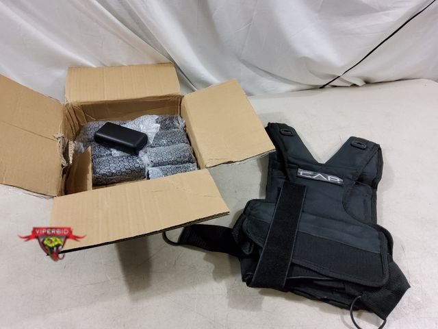 Lot 7-132590 - CAP Weighted vest with (8) 3 lb. Weights.