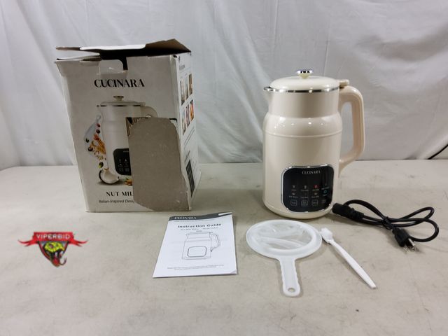 Lot 7-133067 - Cucinara nut mile maker. Model S4330. Tested to power on.