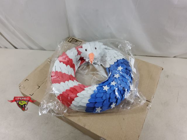Lot 7-133597 - Foam Patriotic Wreath. (14-1/4"dia)