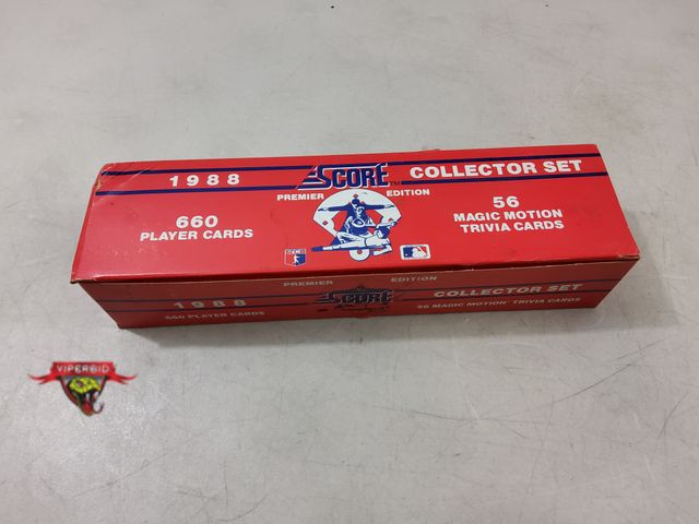 Lot 7-131671 - Score 1988 baseball collectors set - 660 player cards, 56 magic motion trivia cards.