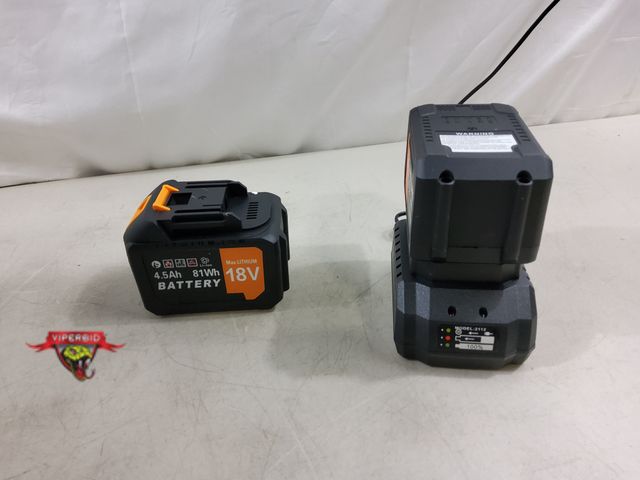 Lot 7-130170 - (2) 18V 4.5Ah Batteries with charger.