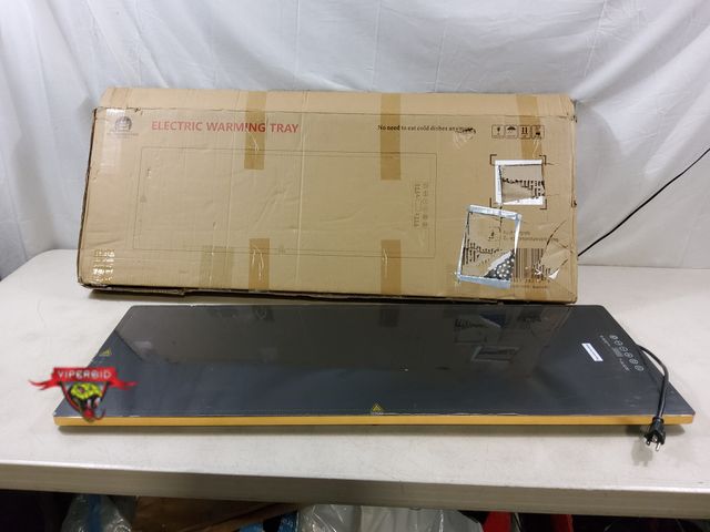 Lot 7-133299 - New England Stories Electric Warming Tray. Tested, heats up. (39.5"L x 14"W)