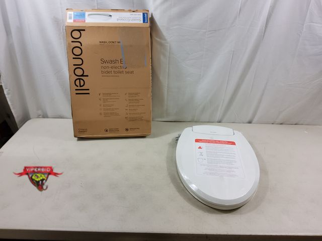 Lot 7-120446 - New! Brondell S102-EW Elongated Swash eco-seat non-electric bidet toilet seat.