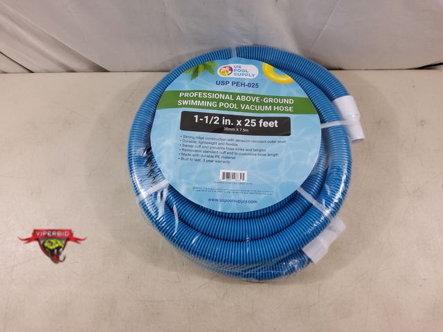 Lot 7-134170 - New! U.S. Pool Supply 1-1/2" X 25 feet above ground swimming pool vacuum hose.