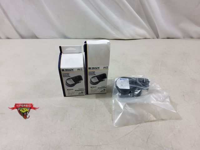 Lot 7-132550 - New! (2) Brady M-91-427 Self-laminating vinyl label cartridges. 1.00" X 1.50" X 0.50".