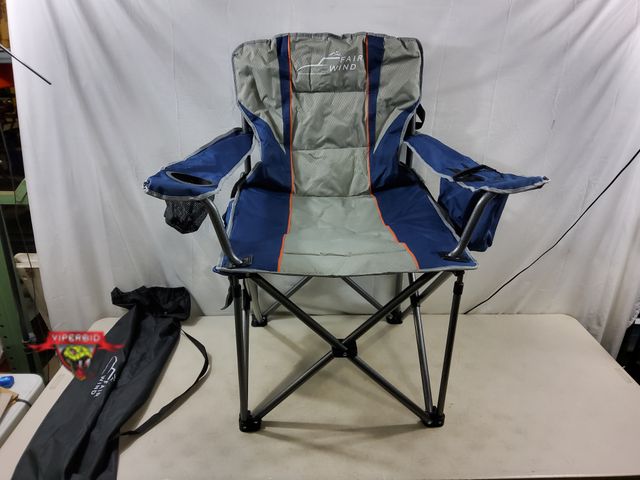 Lot 7-130794 - Fair Wind oversized camping chair with Cooler Bag, side storage pocket &amp; cup holder. 24.4"D x 25...