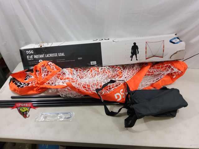 Lot 7-131698 - DSG 6 ft. X 6 ft. Instant lacrosse goal. Gently used.