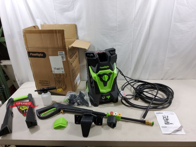 Lot 7-131109 - PowRyte electirc pressure washer. Looks to be used. Model P2G85LB4.