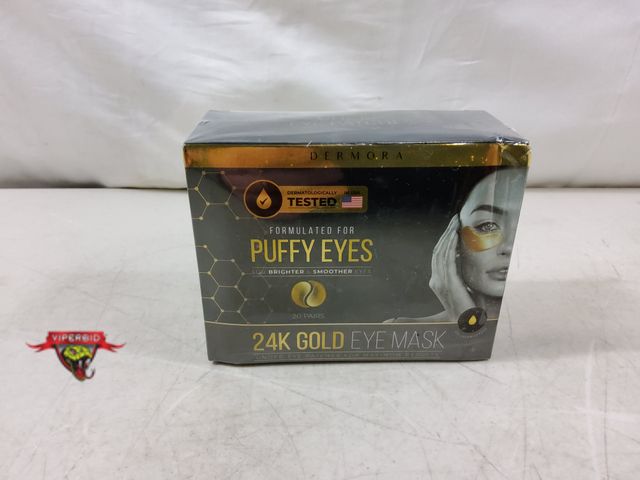 Lot 7-130997 - New! 20 Pair - Dermora 24K Gold eye masks / under eye patches.