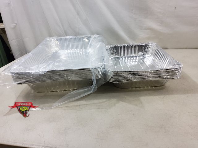 Lot 7-131448 - (20) Disposable aluminum pans. Includes (10) 9" X 13" and (10) 21" X 13".