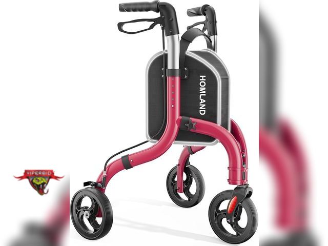 Lot 7-133849 - Retail $120! Homland R4 3-Wheel Collapsible Walker.