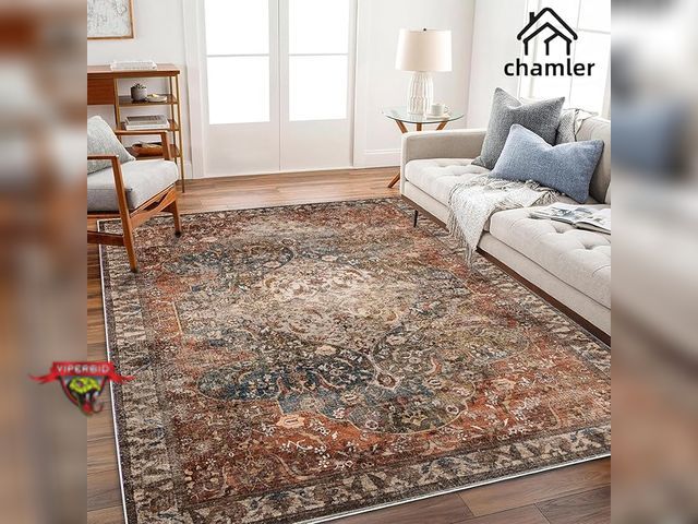 Lot 7-133789 - Newe! Chamler 9 ft. X 12 ft. Boho Chic medallion distressed Area rug.