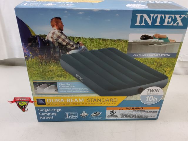 Lot 7-118271 - New! Intex Dura-Beam standard twin air mattress. 39" X 75" X 10"H. (Pump not included)