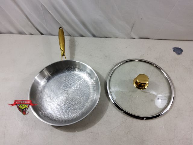 Lot 7-133230 - Titanium 12" Pure tagine titanium skillet with lid. Appears lightly used. Pfas/ Pfoa/PTFE Free