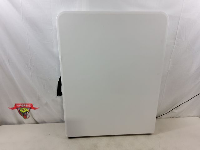 Lot 7-130421 - Lakhow 6 ft folding table. Slight damage to top (see pic).