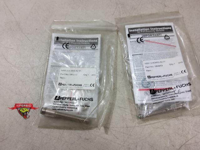 Lot 7-133205 - (2) Pepperl Fuchs proximity switches. NBB1,5-8GM50-A2-V1.