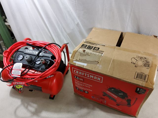 Lot 7-133826 - Craftsman 2 gallon, 125 max psi portable air compressor. Model CMXECXA0200244A. 120V 60HZ 3A. Tested...