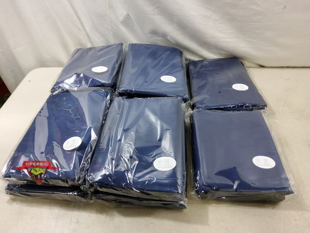 Lot 7-131055 - New! (10) 120" Round polyester table clothes. Navy blue.