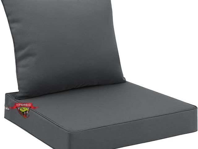 Lot 7-130178 - New! Favoyard Outdoor Seat Cushion Set. Seat: 24 x 24. Back: 24" X 20".