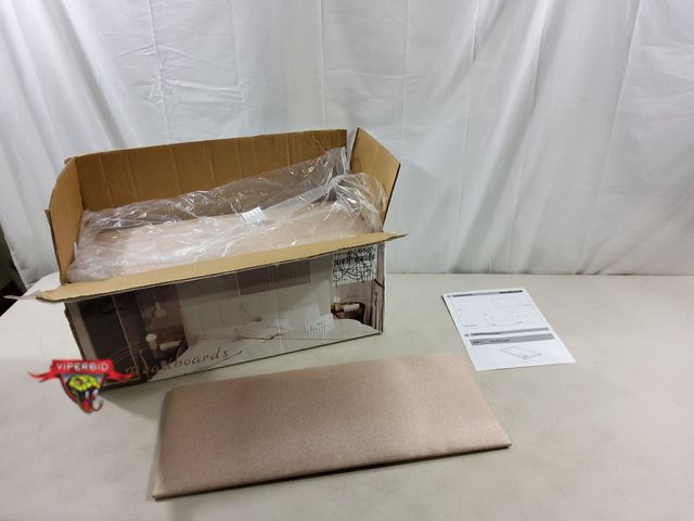 Lot 7-123493 - Ifnow 9-Panel peel and stick upholstered wall mounted headboard for queen size bed. 10" X 24" panels...