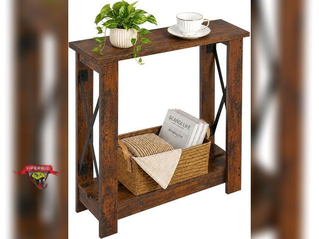 Lot 7-134206 - Zexvia narrow side table. 6.6"D x 22.4"W x 23"H