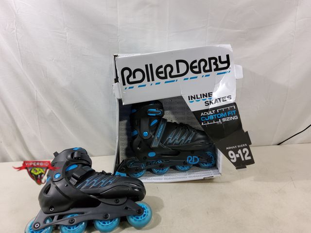 Lot 7-131466 - Roller Derby adjustable size inline skates. Adult size: 9-12.