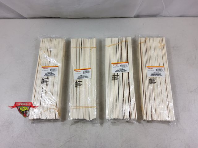 Lot 7-130058 - Retail value $10.99 per pack! 4 Packs of 25 - Custom Shop Paint Mix Sticks 12" Birch Paint Mixing Pa...