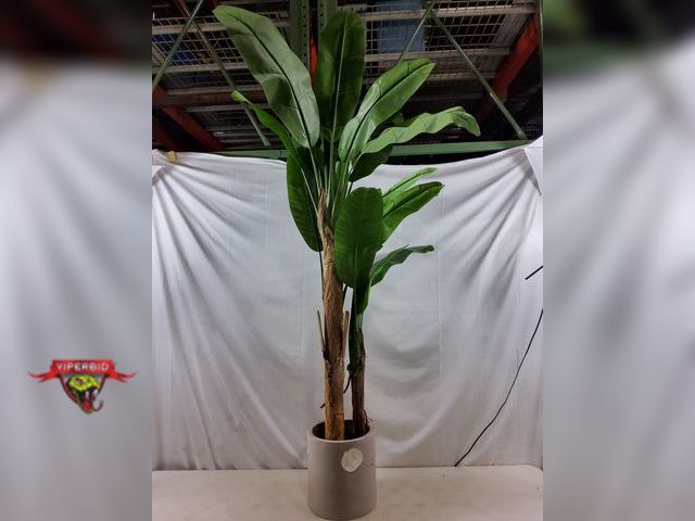 Lot 7-131422 - 6 Ft. Potted artificial banana tree.