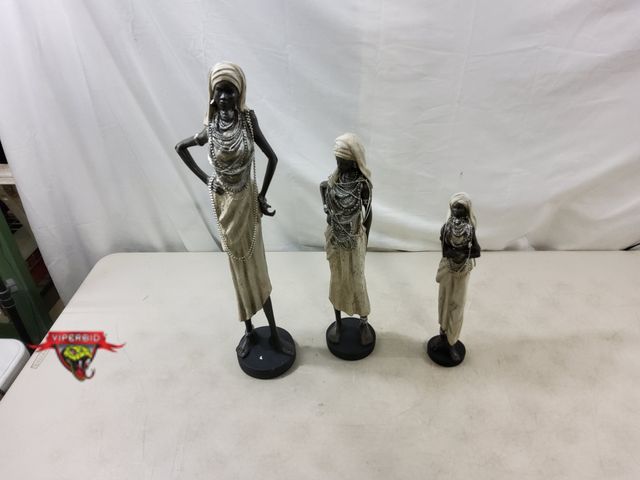 Lot 7-130495 - Set of 3 - Decorative Home Decor Sculptures. 15", 20", 24"H.